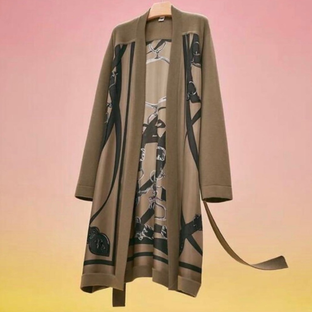 Hermes Virgin Wool & Silk Twillaine Cardigan - Picture 2 of 10